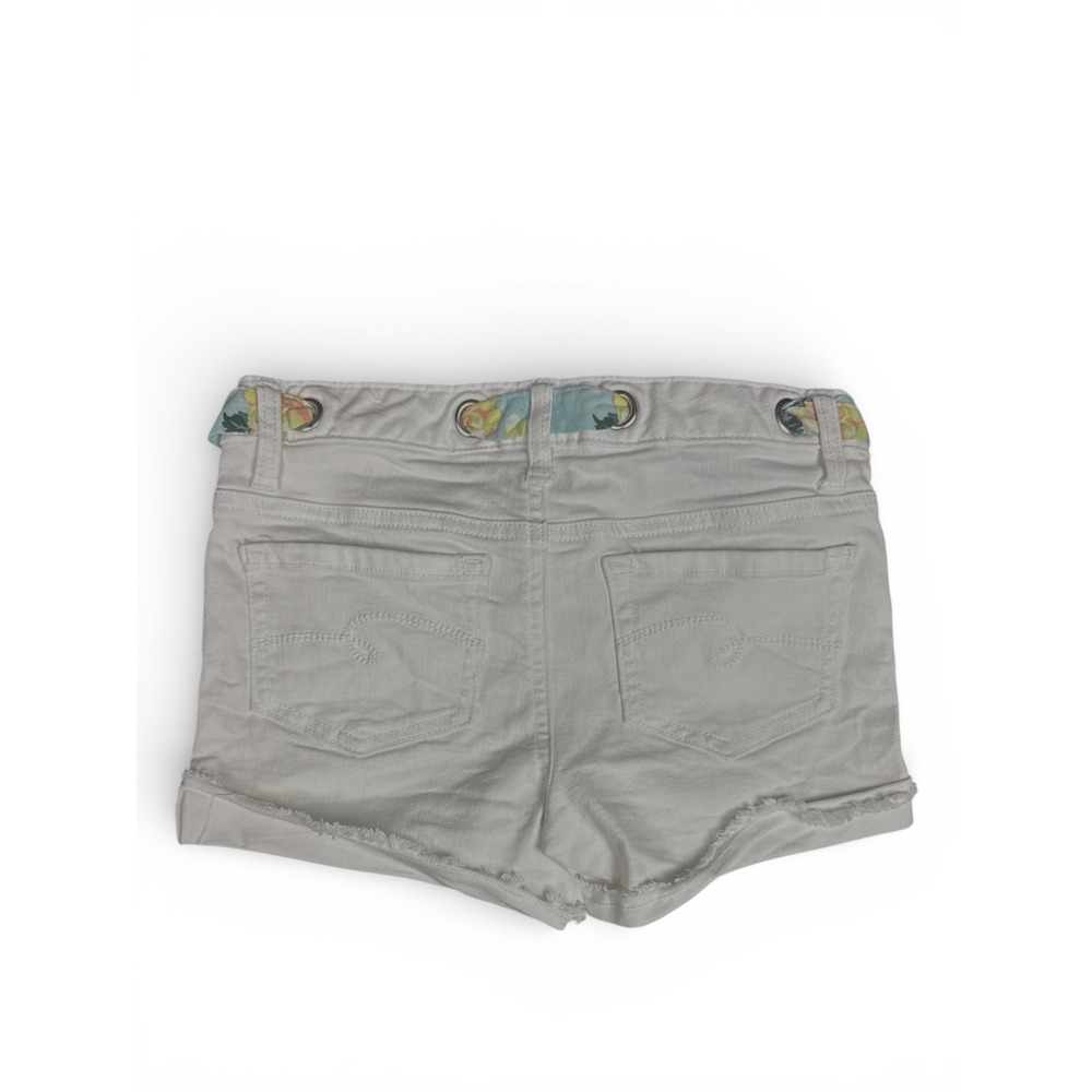 Hollister Girls Light Wash Denim Shorts Floral Tie Belt Size 10 - Picture 3 of 3